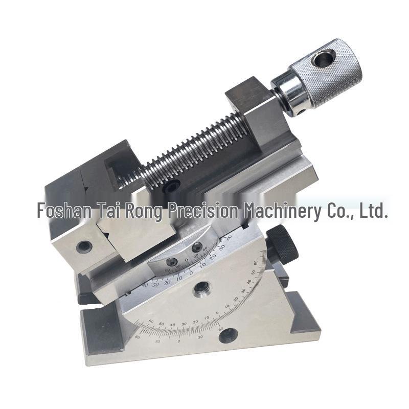 4-Inch Precision Universal Tilting Flat Jaw Vise - Angle & Sine Tool Vise
