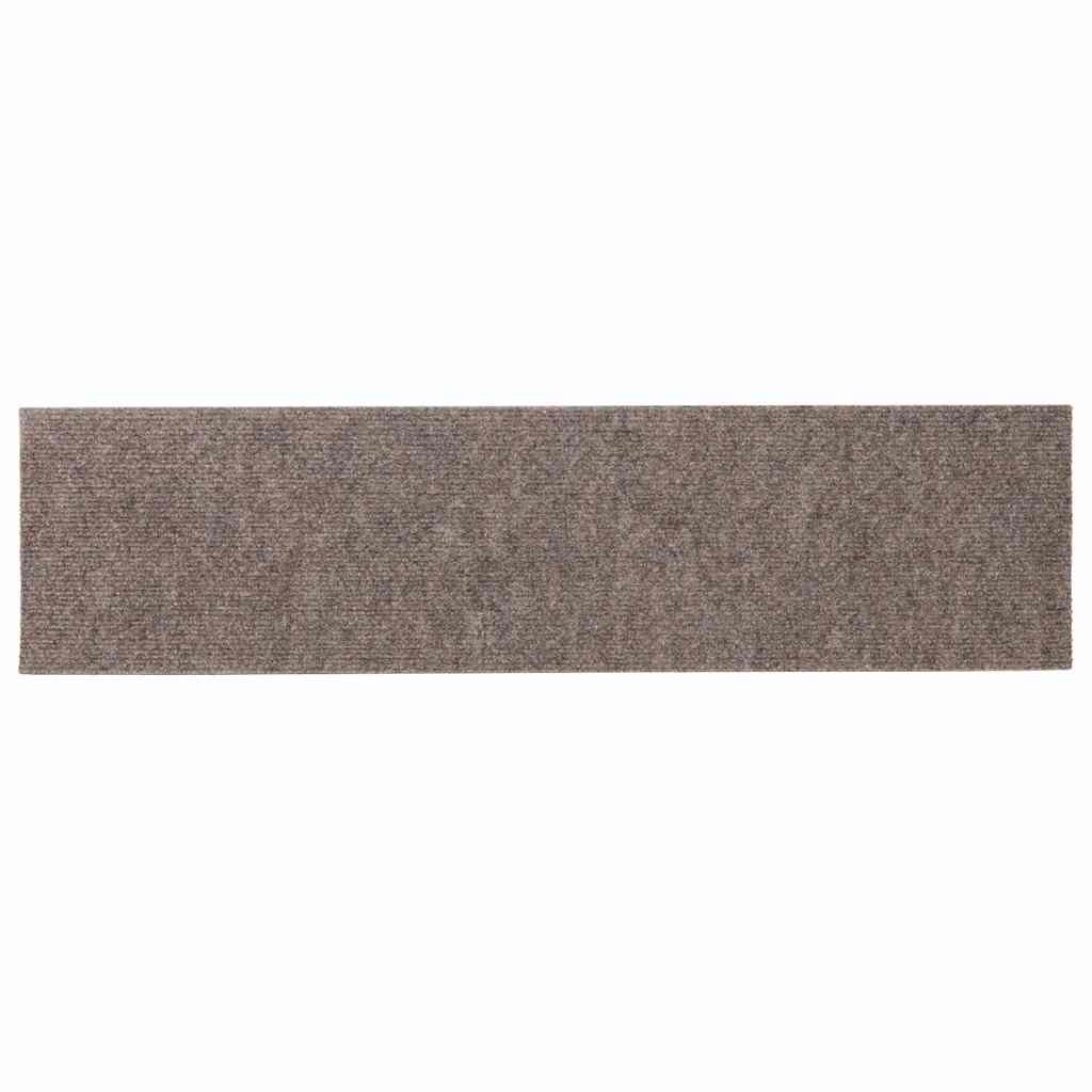Self Adhesive Stair Treads 15 pcs 76 x 20 cm Beige Rectangular