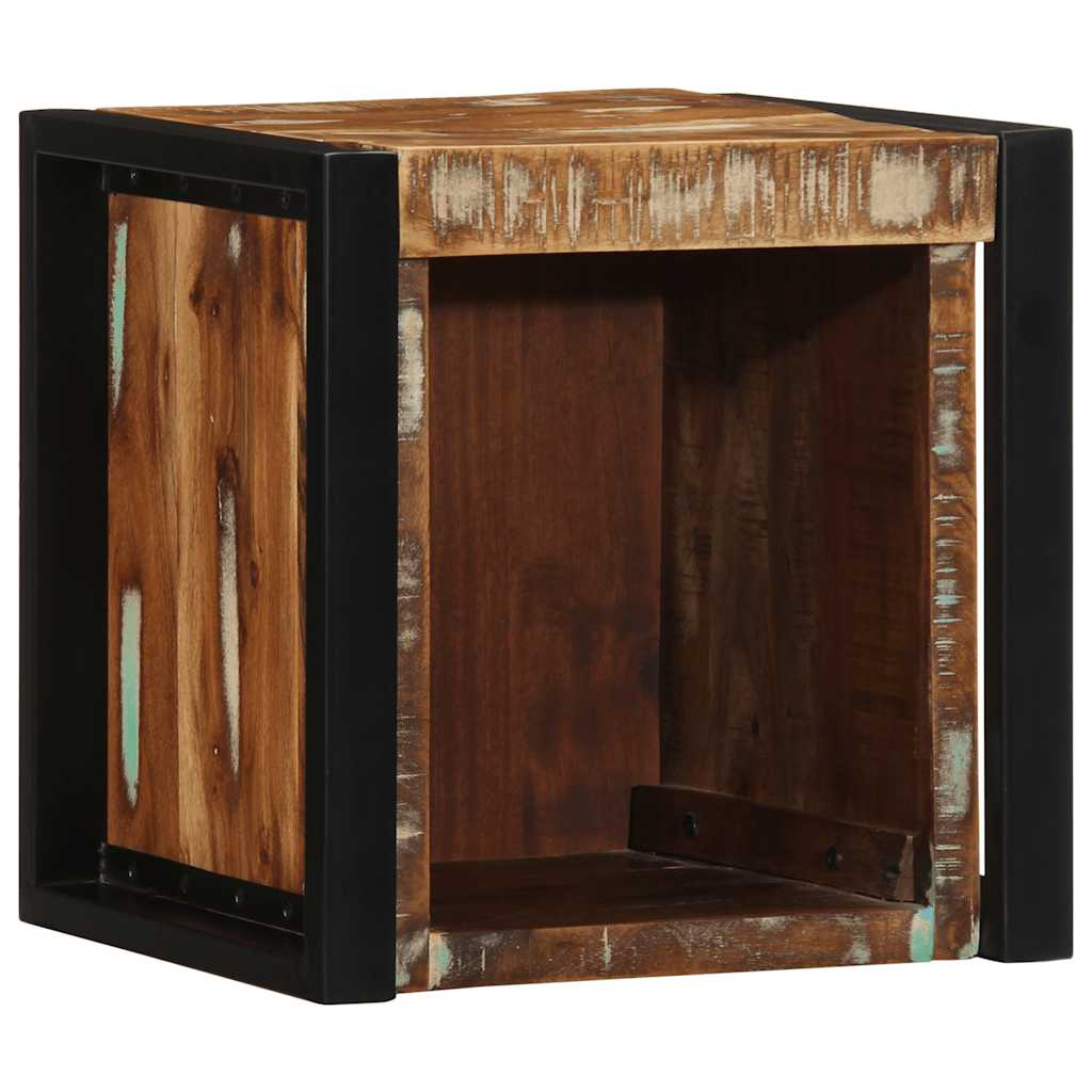 Nightstand Multicolor 40x35x40 Cm Reclaimed Solid Wood