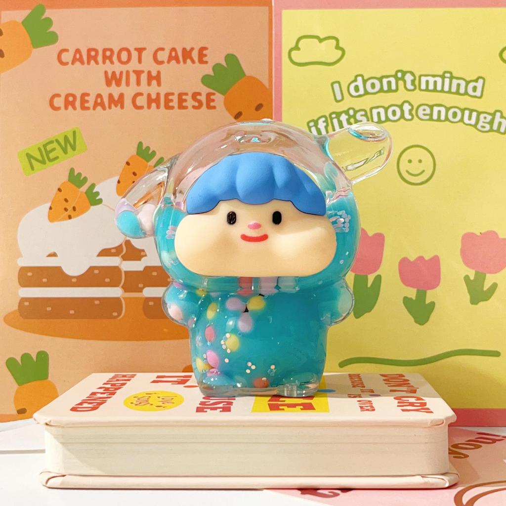 Marshmallow Puppy Night Glow Cartoon Liquid Sand Oil Filled Ornament Blind Bag