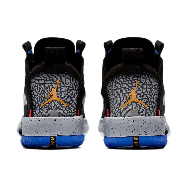 Jordan Air Jordan 34 Low EP Abrasion Resistant Breathable Mid top Basketball Shoes Black White Unisex CZ7742-008
