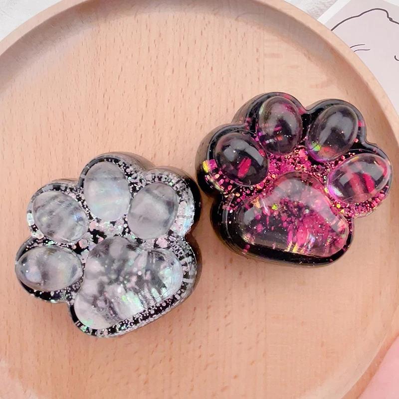 Giocattolo Fidget Squishy a forma di artiglio di gatto con paillettes carino, giocattolo antistress a rimbalzo lento, giocattolo antistress a pizzico, decompressione, zampa di gatto, giocattolo morbido da spremere