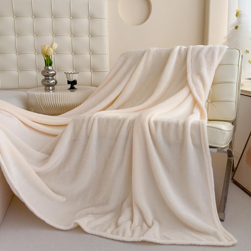 Single/Queen/Super King Thicker Fleece Throw Blanket for Bed or Sofa , Soft Plush Blanket