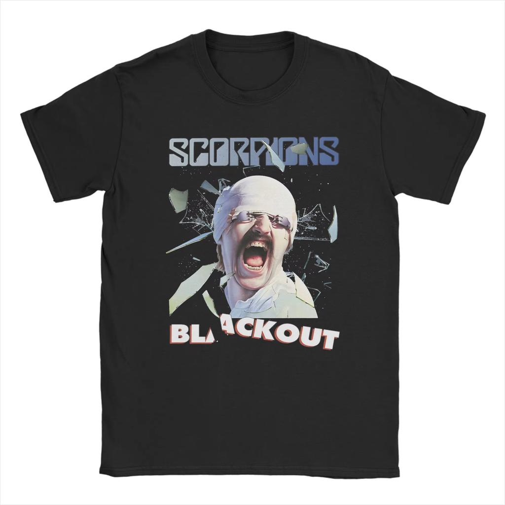 First Sting Scorpions Rock Band T Shirts Men's Cotton Fun T-Shirt O Neck Tees Short Sleeve Clothes Graphic Printed
