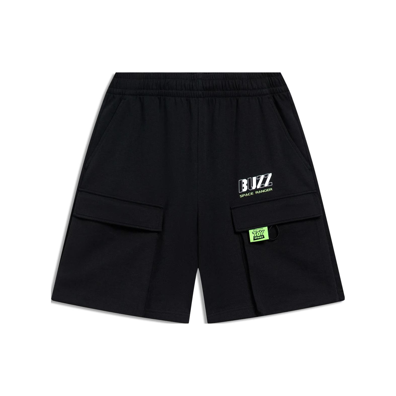 Li Ning x Disney Toy Story Collection Letter Print Casual Shorts Men s Black AKST743-1 XL