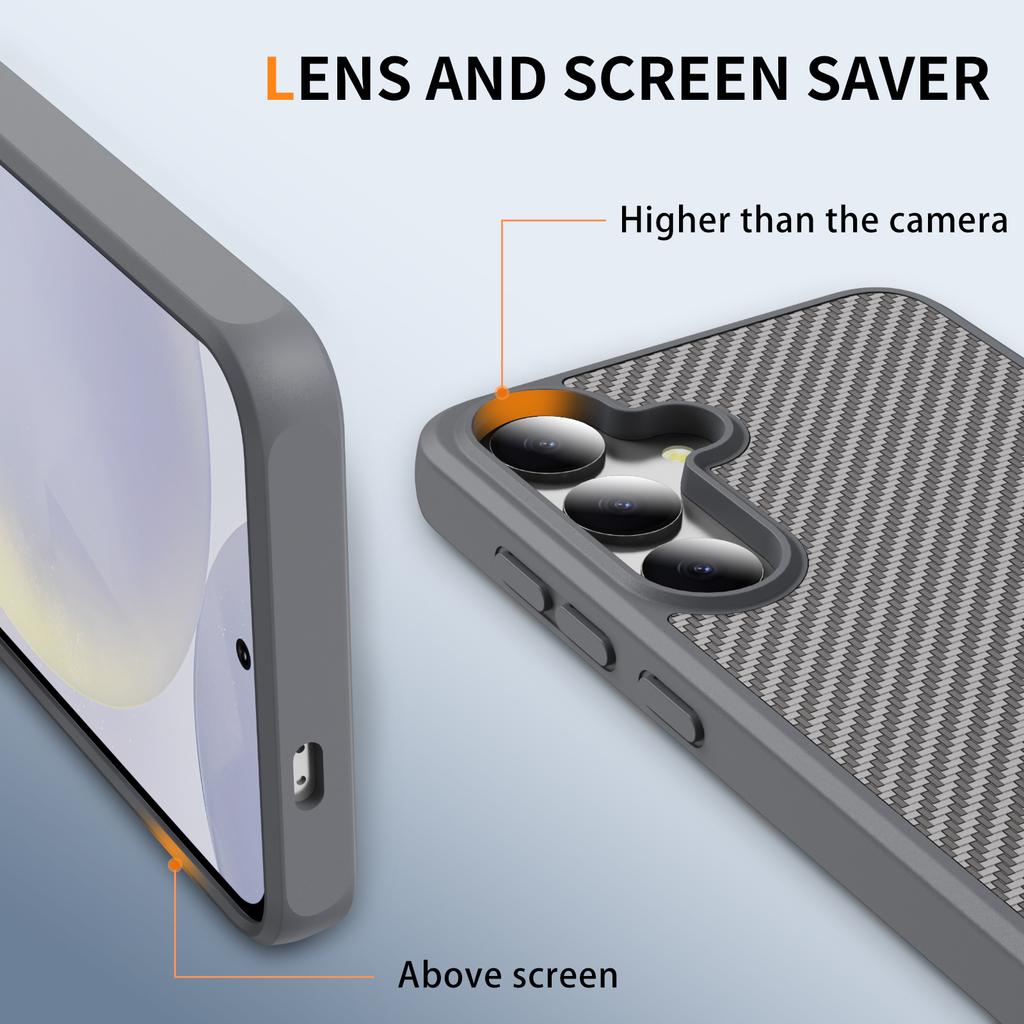 Carbon Fiber Shockproof Anti-Scratch Case for Samsung Galaxy S26 S25 Ultra S24 S23 Plus S 25 24 Protection Accessories