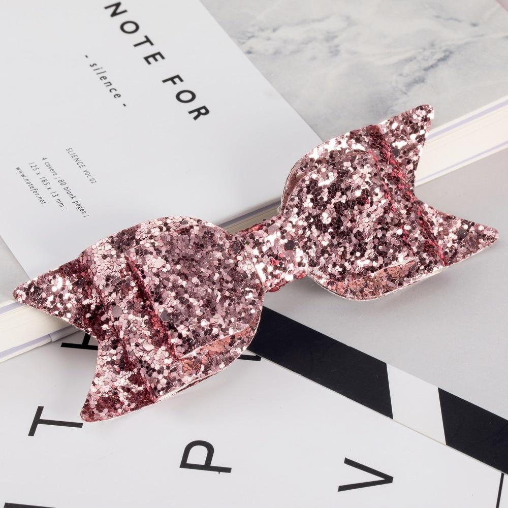 2024 Cute Fashion Alloy Sequins Big Bow Hairpin Shine Jewelry Hair Accessories for Girl Party Gift