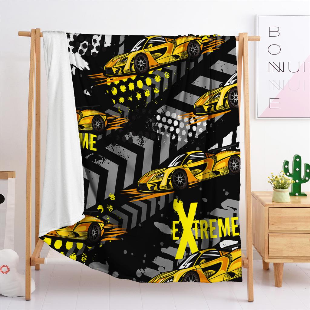 Blanket Flannel Blanket Construction Vehicle Machinery 3D Digital Printing Blanket Blanket