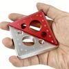 2in/6cm Aluminum Triangle Ruler Imperial and Metric Scales Angle Measuring Tool  Woodworking
