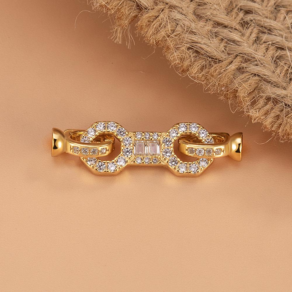 DIY Beaded Pearl Jewelry Set: S925 Silver Double Tail Buckle with Micro-set Zirconia