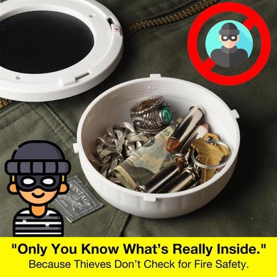 Secret Stash Box Alarm Security Can Hidded Storage Container No Drill Installation Jewelry Money Hider Wall Decor Home Safe