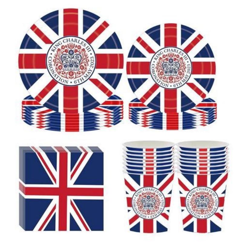 

Iii Charles King Disposable Party Supplies Tableware Plates Cups Paper Towel Crown