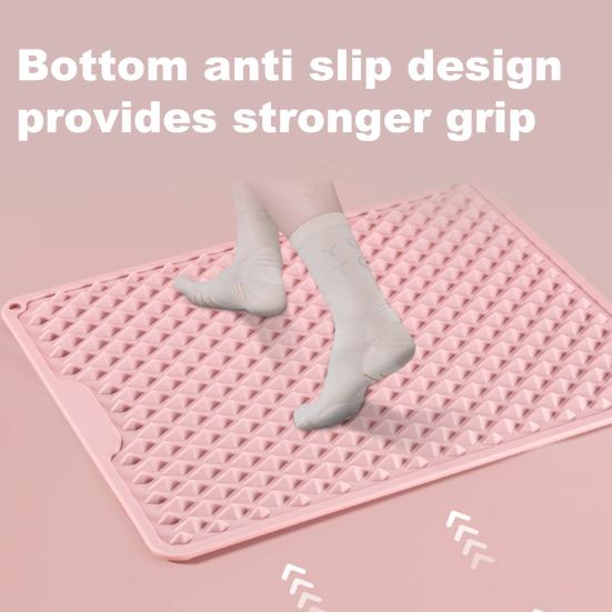 Foldable Foot Massage Mat Non-Slip Wear Resistant Anti-Fatigue Double-Sided Silicone Cushion Portable