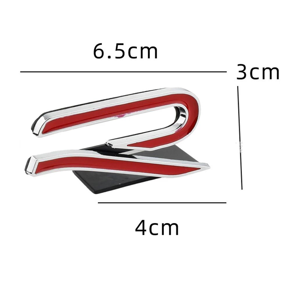 For VW R Rline Golf Scirocco Beetle Jetta Passat Tiguan Touareg 3D Metal Car Front Grille Emblem Stickers Accessories
