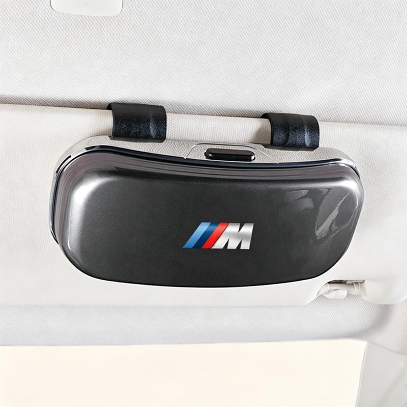Car Stickers Car Sun Visor Sunglasses Case Glasses Holder For BMW Performance E30 E34 E61 G30 G20 X4 Car Accessories Glasses Box AZ6H