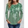 2025 Women's T Shirt Tee Floral Print Long Sleeve Basic Sweatshirt Fashion Round Neck Regular Fit Floral Painting