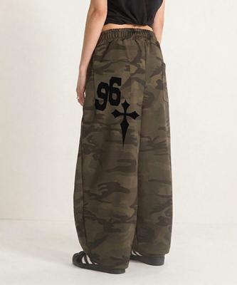 FUZZY SCAN Cross 96 Camo Balloon Wide Pants 3 Colors