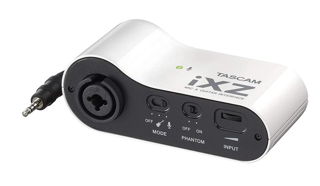 TASCAM IXZ Microphone Guitar Interface for Youtube Pocket Kara Music Production Live Streaming iPad/iPhone/iPod touch/Android