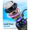 LENRUE Small Portable Bluetooth Speaker with Lights, TWS Stereo Surround Sound, Type C Powered, Bluetooth 5.3, TF Card Input, Wireless for Outdoor