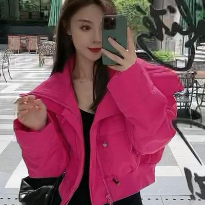 Thickened Cotton-padded Jacket Short Loose Down Cotton-padded Jacket Women's Winter Bread Jacket Large Lapel Cotton-padded Jacket