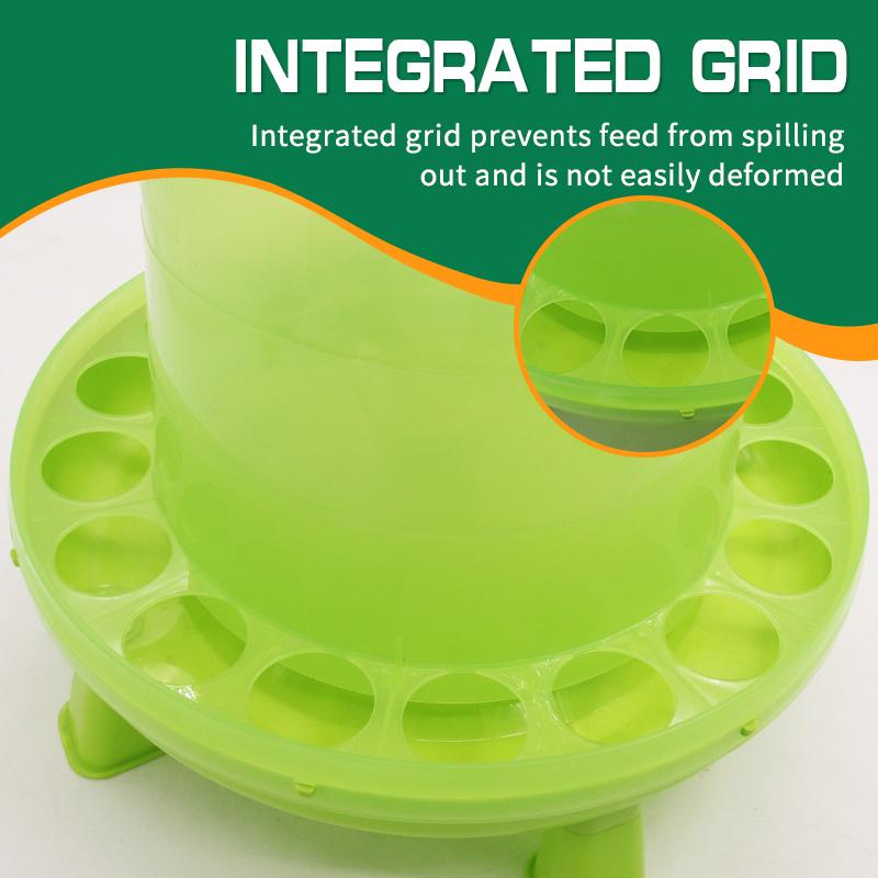 2kg Automatic Poultry Feeder Feed Bucket Farm Animal Barrel Chicken Feeder Waterer For Chick Livestock Peacocks Turkey Bird