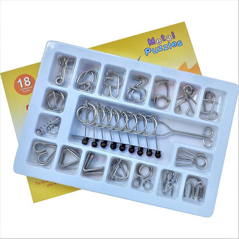 Science Area Kindergarten Interlocking Ring Puzzle - Nine Rings Teaching Aid for Middle Class Activities