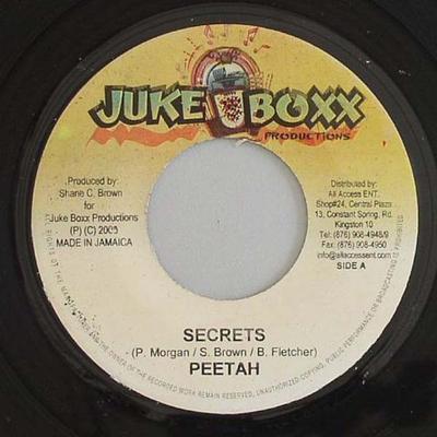 7inch Record PETER MORGAN / VOICEMAIL - Secrets / Love NONE Juke Boxx Produ 2009 Jamaica Reggae, Ska & Dub Used