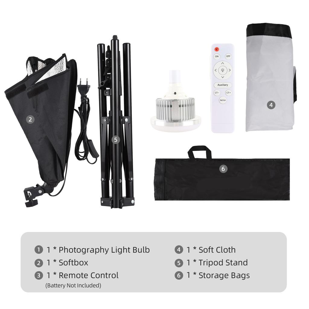 Studio Photography Light Kit Softbox Lighting Set Including 85W Bi Color LED Light + 40x40cm Softbox + 1.7m Light Stand