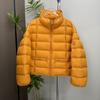 Ribs stand-up neck down jacket women's short style, winter fashion scissors style warm bread jacket tide