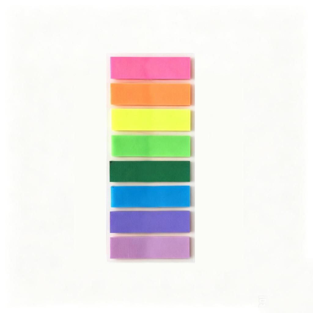 Translucent Student Key Point Marker Stickers - Fluorescent Index Labels and Sticky Notes