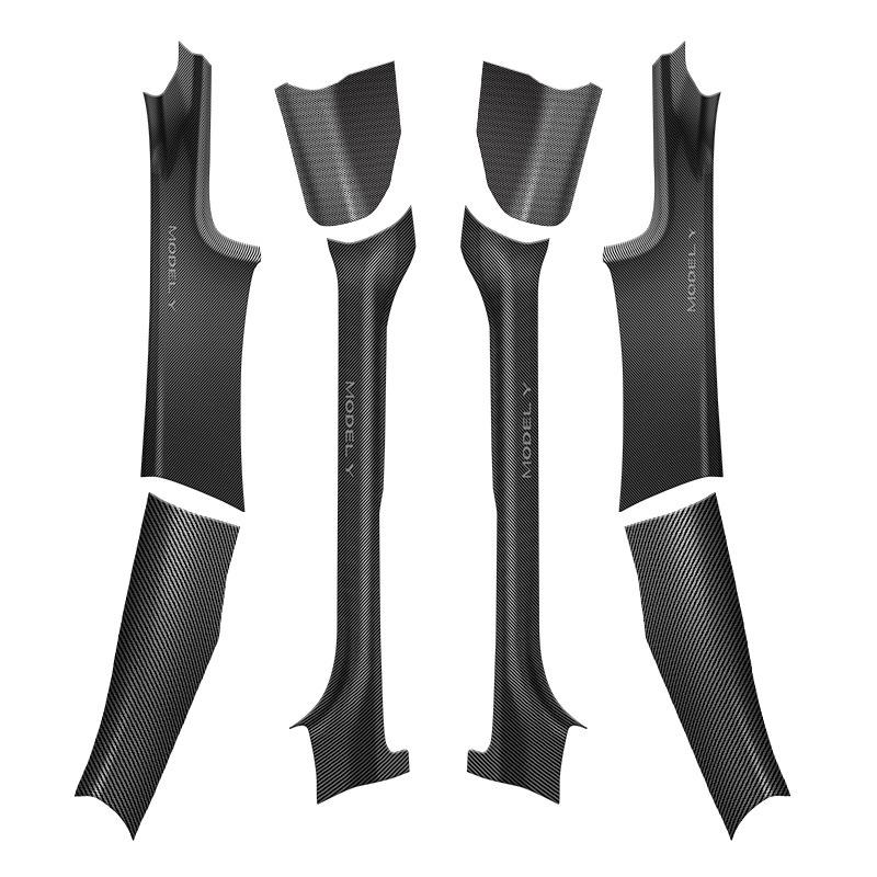 Laser Engraved Door Sill Protectors for Tesla Model Y/YL (6-Seater) Refreshed Model Y