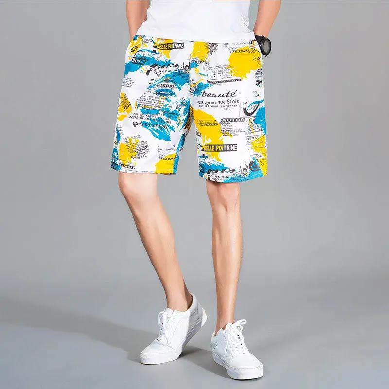 Men's Summer Beach Pants Shorts Men's Five Pants Large Size Pants Casual Large Pants Quick Dry Pants