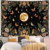 Golden Ginko Tapestry Nature Style Tapestry for Bedroom Celestial Starry Sky Tapestries Wall Hanging Aesthetic Room Decor Full