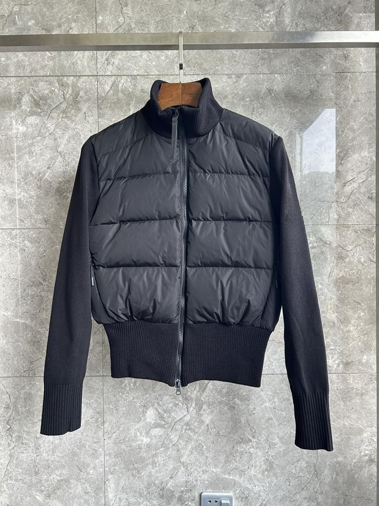 MC light and thin women's stand-up collar waist short down knitted splicing slim stand-up collar jacket down jacket