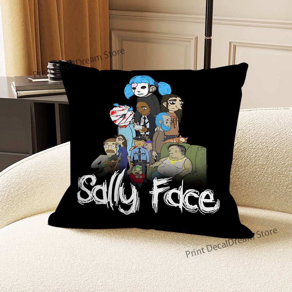 SSally Face Cushion For Bedroom Car Coffee Shop Room and Living Room Sofa Decorative Pillow Cover Case