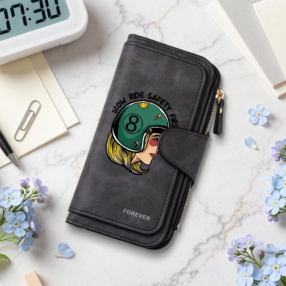 Women Vintage Wallet Fashion Cute Printed Card Holder Casual Portable Long Purse