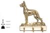 Great Dane I – Key holder with a dog, brass handle for dog accessories | Art-Dog