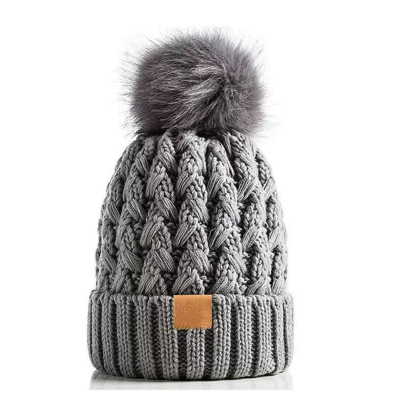 Cozy Winter Wool Hat with Pom-Pom & Velvet Lining for Unisex