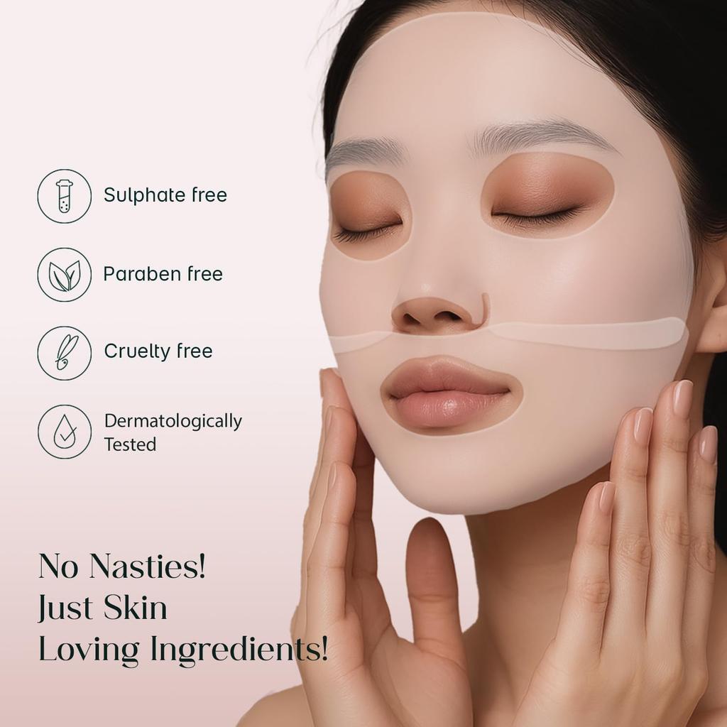 CRECKZY ENTERPRISE Maschera Notturna al Bio Collagene Deep Collagen Idratante Overnight Hydrogel Pelle di Vetro Coreana Maschera Hydrogel Overnight Pelle di Vetro Coreana Per D