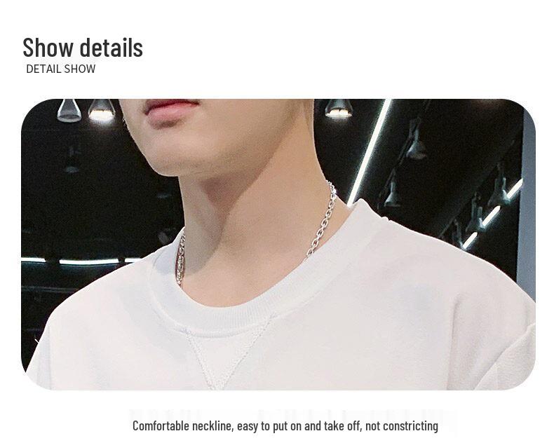 Men's Round Neck Sporty Korean-Style Hoodie - Versatile Long Sleeve Spring/Autumn Base Layer