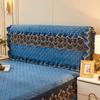 Luxury Fine Flannel Quilted Bed Head Cover Lace Edge Short Plush All-inclusive Headboard Cover Elegant Protective Cover