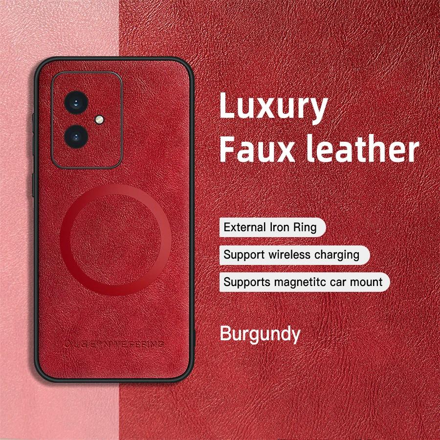 For Honor 100 100 Pro PU Leather Magnetic Ring Soft Edge Anti-Drop Anti-Fingerprint Phone Case