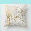 Elegant Marble Pattern Square Cushion Cover Made From Soft Peach Skin Fabric 18 Inches