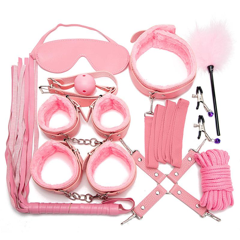 Leather Kit Bondage Set Adult Toys Sex Games Handcuffs Whip Sm Sex Toy Kits Exotic Accessories Erotic Sex Toys for Couples
