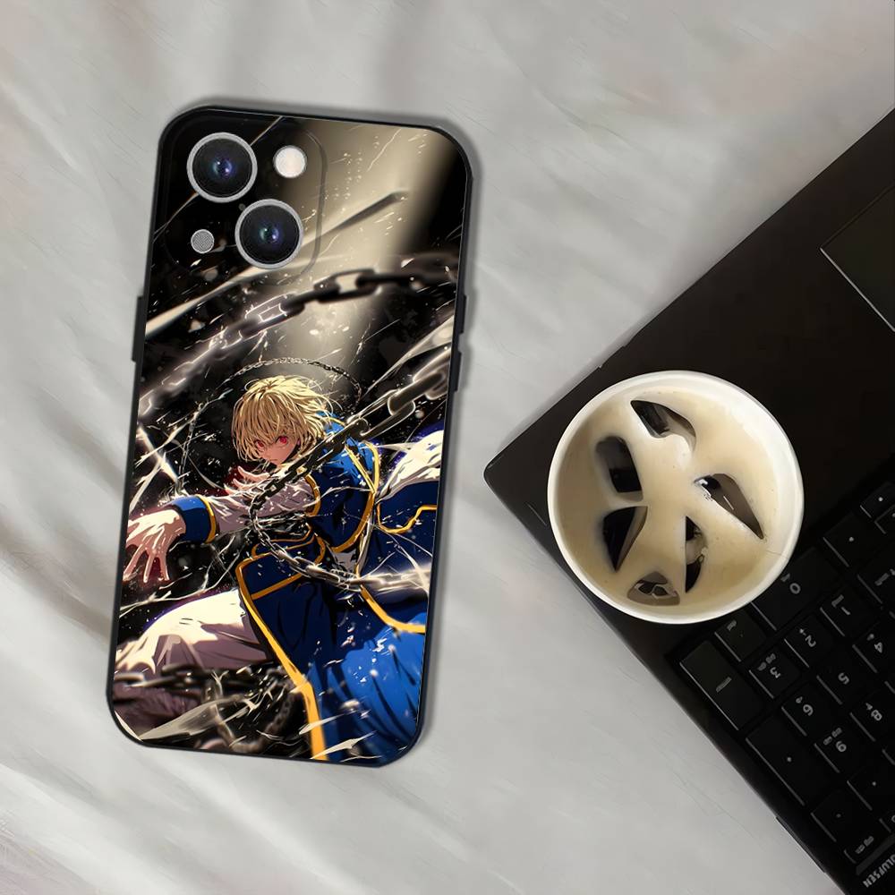 Hunter X Hunter Kurapika Phone Case For iPhone 17,16,15,14,13,12,11,Pro,XS,Max,XR,Plus,E,SE4,Mini Black Soft Cover