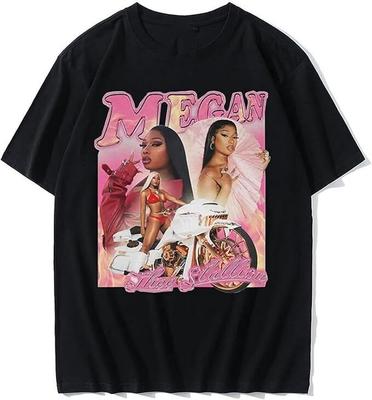 Camiseta Unisex con Estampado Gráfico de la Rapera Megan Thee Stallion Algodón Todas las Tallas BT1578