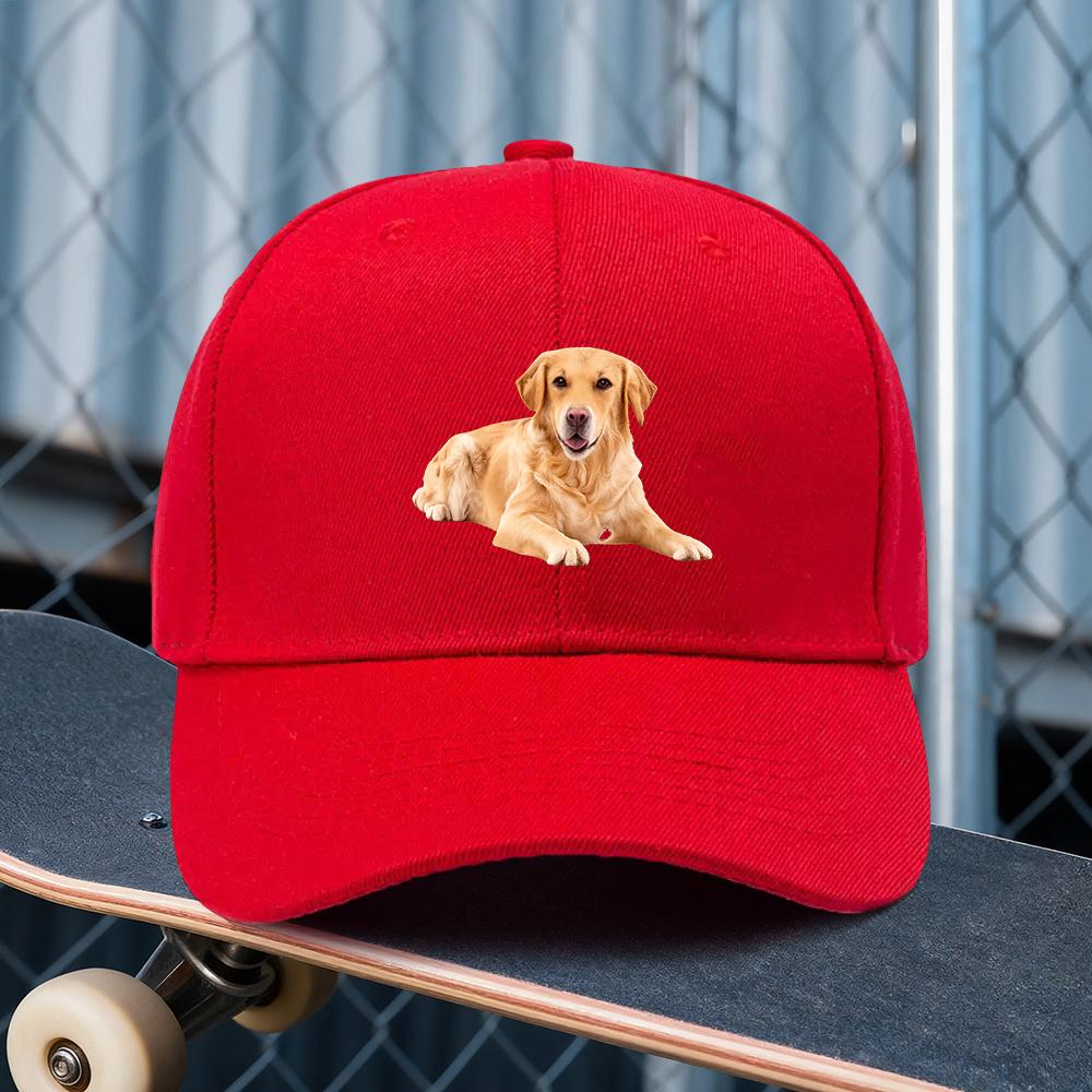 An Adjustable Hat Featuring a Golden Retriever Print Perfect for Both Unisex And Women in Outdoor Sports Style ItS an Ideal Gift