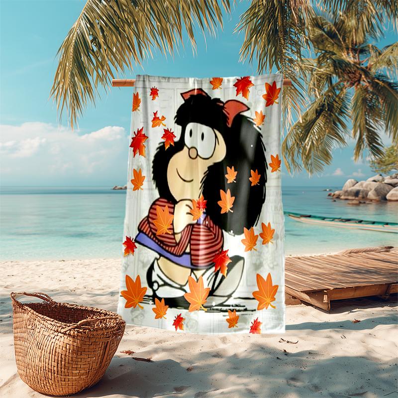 Mafalda Beach Towel Outdoor Camping Beach Towel for Vacation Swim Outdoor Pool Absorbent Bath Towel