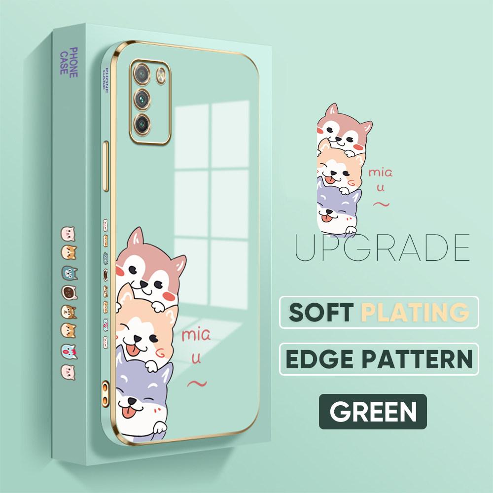 Kolorowe wzory nadruków Kwadratowy wzór krawędzi Obudowa Platerowana obudowa telefonu Luksusowe poszycie Miękkie etui na telefon do Huawei Honor Xiaomi Redmi