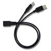 USB Cable Splitter Data Transfer Power Supply Cord 30CM USB2.0 Dual Female to Male Plug Wire Converter Charging Extension Line
